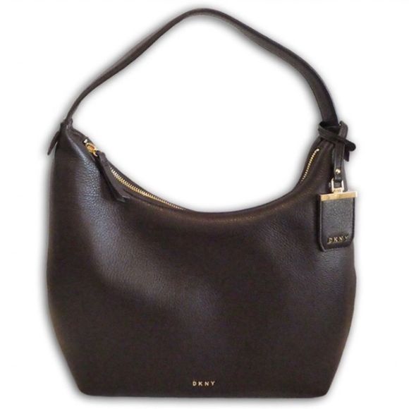Dkny Handbags - DKNY Black Caviar Skin Genuine Lather Shoulder Bag